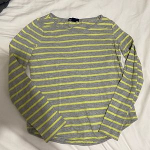Girls’ Grey Striped Gap Long Sleeve T Shirt Size 12-13